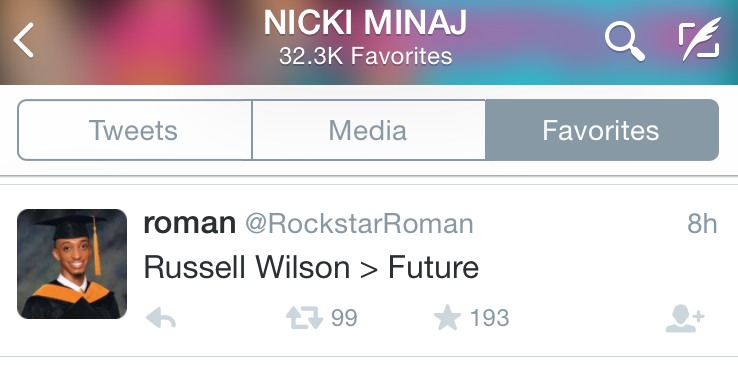 Nicki Minaj Russell Wilson