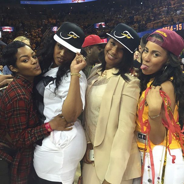 Teyana-Taylor-Vanity-Perkins-Savannah-James-and-Ashley-Lebron-James-and-Savannah-Eastern-Conference-Champs