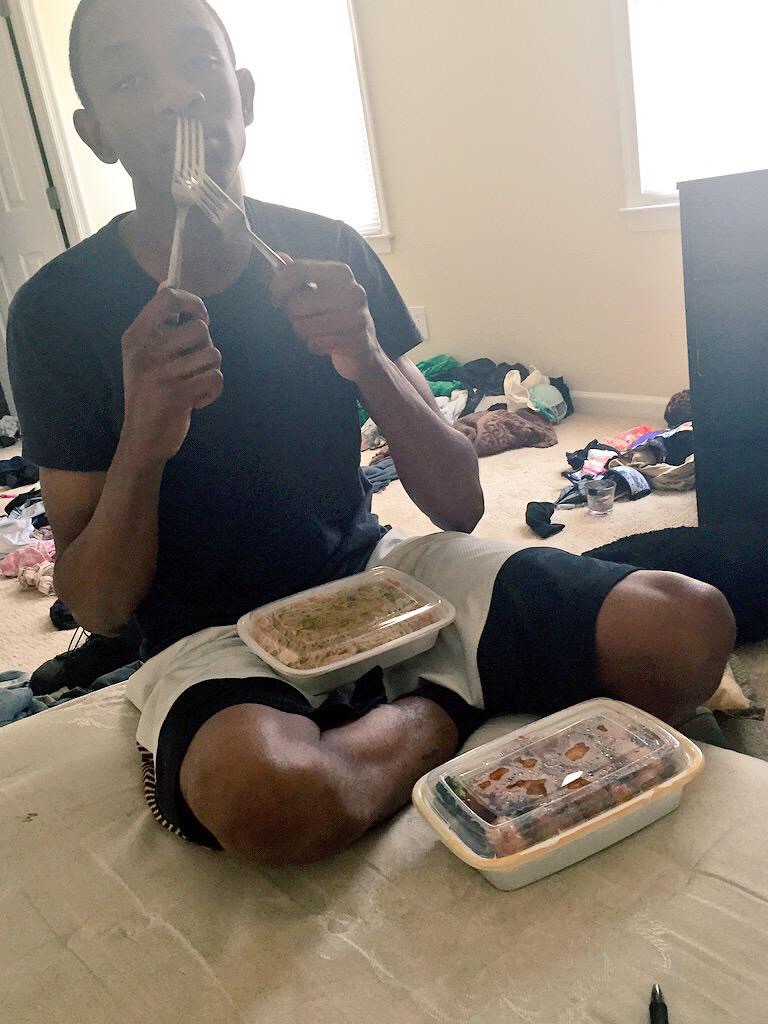 Guy gets gf's side dude to buy him Chinese food