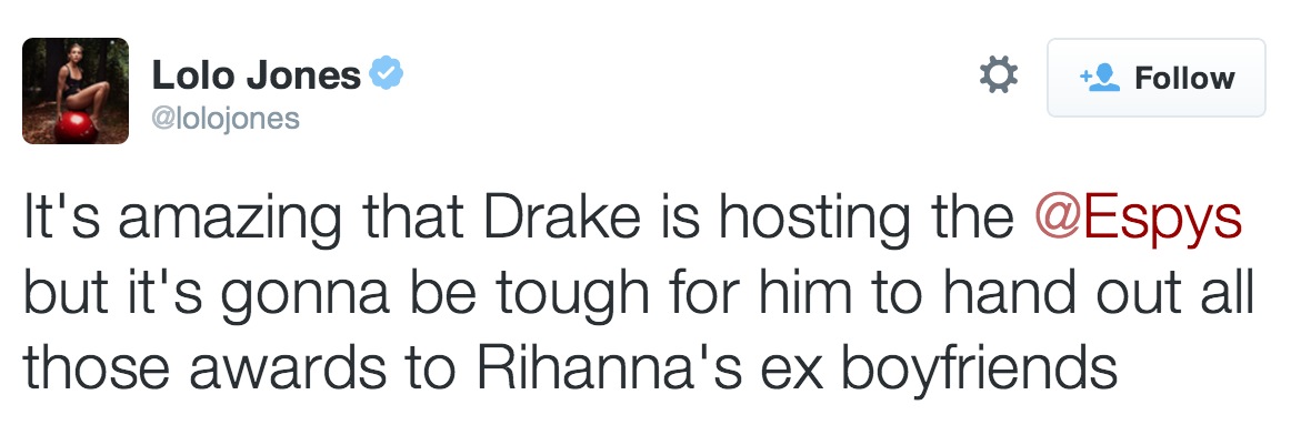 lolo jones rihanna drake