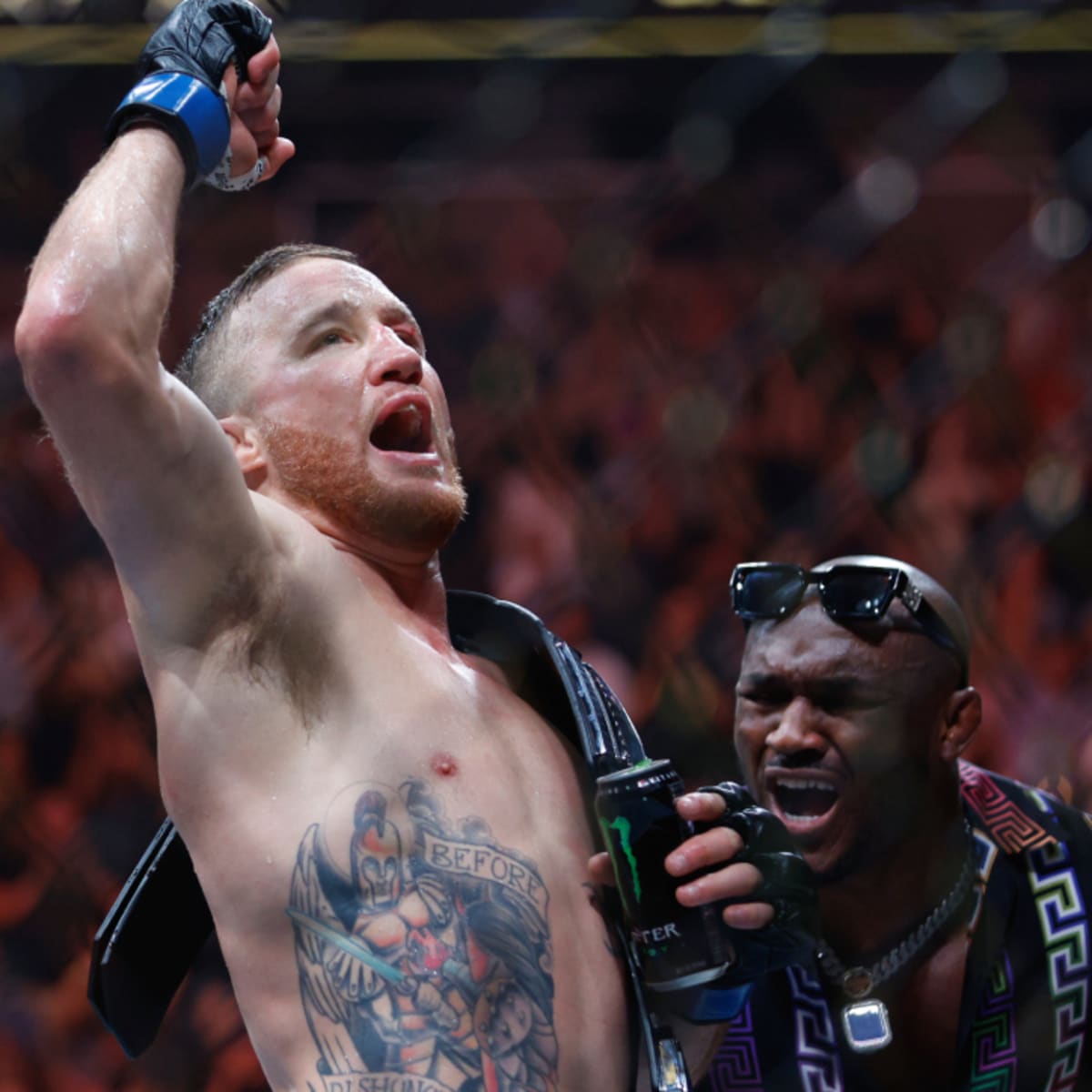 Justin Gaethje knocked  out Dustin Poirier in the main event of UFC 291 to become the BMF champion
