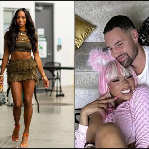 Woman walking outdoors in a brown fringe mini skirt and olive crop top, carrying a patterned handbag.