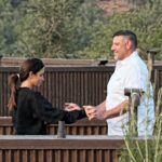 Mike Vrabel and Dianna Russini Address Hot Tub Hotel Photos