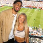 Jade Jones Poses With Fiancée Tyrese Haliburton During 2026 World Cup Final