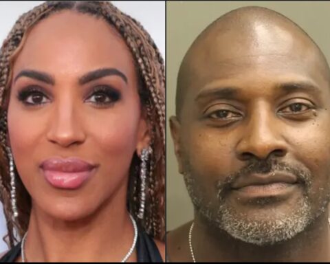 Left: woman with braided hair, makeup, and statement earrings; right: man with shaved head and gray beard, neutral expression.